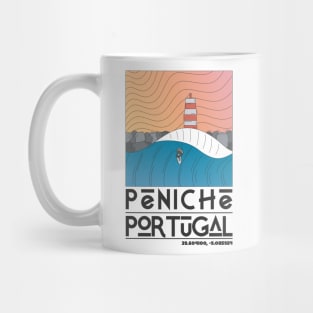 Peniche Portugal Retro Travel Mug